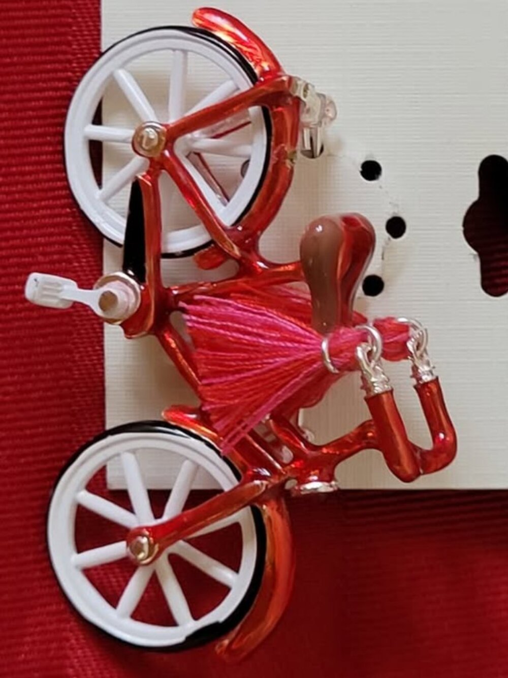 BRAND NEW, NAPIER RED BICYCLE PIN!!!